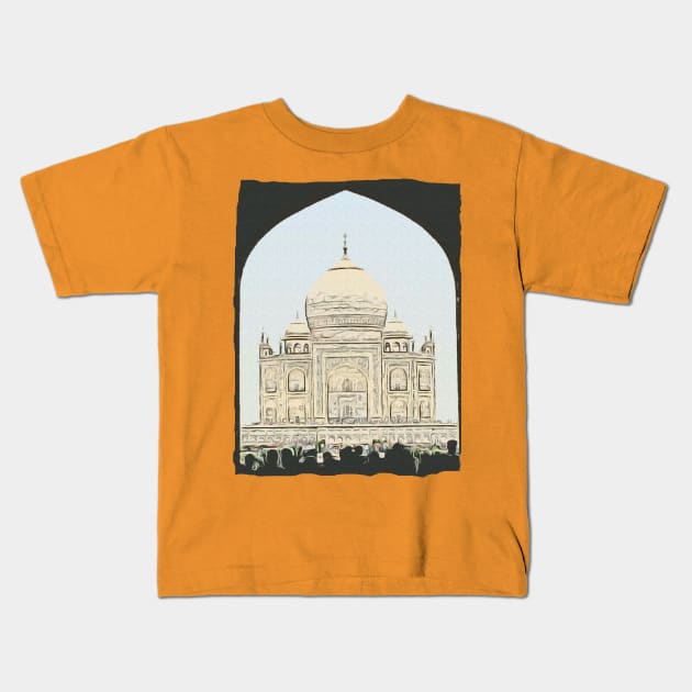 Taj Mahal Kids T-Shirt by CDUS